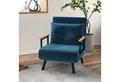 Produktbild: HOMCOM Schlafsofa Schlafcouch mit Bettfunktion, Verstellbare Sessel 1 Teile, 73 x 63 x 81 cm, Blau
