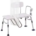 Produktbild: VEVOR Badewannen-Transferbank, verstellbare Badewannen-Transferbank mit U-förmigem Vorhangschutz und umkehrbarer Rückenlehne, rutschfeste Duschsi...