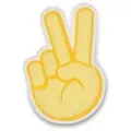 Produktbild: Crocs Jibbitz Peace Hand Sign Gelb One Size Kinder