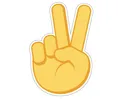 Produktbild: Crocs Schuhanstecker Jibbitz Charm - Peace Hand Sign - 10007207 (1-tlg)