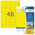 Produktbild: Herma Etiketten gelb 45,7x21,2 20 Blatt DIN A4 960 Stück 4366