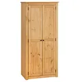 Produktbild: Kleiderschrank Garderobenschrank Drehtürenschrank Kiefer massiv Landhaus Stil