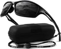 Produktbild: Polarisierte Sport Sonnenbrille Herren TR90 UV400 Cat 3 CE Schwarz/Grau