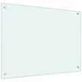 Produktbild: vidaXL Küchenrückwand Spritzschutz Fliesenspiegel Glasplatte Rückwand Herdspritzschutz Wandschutz Herd Küche Weiß 80x60cm Hartglas
