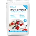 Produktbild: Erythrit kalorienfreier Zucker-Ersatz | Premium Qualität | 100% Erythritol | 1kg
