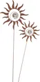 Produktbild: FRANK FLECHTWAREN Gartenstecker Kugelsonne, im 2er Set Ø 29 cm, Höhe 103 cm, Ø 39 cm, Höhe 127 cm