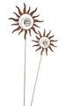 Produktbild: FRANK FLECHTWAREN Gartenstecker Kugelsonne, im 2er Set Ø 29 cm, Höhe 103 cm, Ø 39 cm, Höhe 127 cm