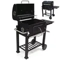 Produktbild: D&L Grillwagen XXL Holzkohlegrill 56511 Holzkohle BBQ Grill Gartengrill Kohlegrill, höhenverstellbarer Kohlewanne Grill Barbecue