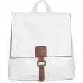 Produktbild: ITALYSHOP24 Rucksack Damen Rucksack Tasche Schultertasche, Vintage Messenger, Crossover als Umhängetasche tragbar weiß 32 cm x 33 cm x 10 cm