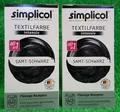 Produktbild: 2x Simplicol TEXTILFARBE intensiv SAMT SCHWARZ färbt rückstandsfrei! Versand 0€!