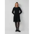 Produktbild: s.Oliver Midikleid Kleid Ausgestelltes Feinstrick-Kleid mit Rippstruktur schwarz XXL (44)