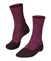 Produktbild: FALKE Damen Wandersocken TK2 Explore Wool W So Wolle Funktionsmaterial antiblasen dick 1 Paar, Rot Burgundy 8593, 39-40