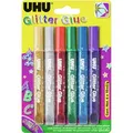 Produktbild: UHU Glitzerkleber Glitter Glue, Original, 6 Farben sortiert, je 10ml