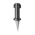 Produktbild: ledscom.de Garten-Steckdosen-Säule PORU mit Erdspieß für außen, 2-Fach, Edelstahl, schwarz, rund, 27cm
