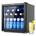 Produktbild: EUHOMY Getränkekühlschrank 36L, Mini Kühlschrank mit Glastür, Bierkühler, Tisch-