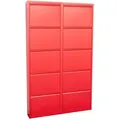 Produktbild: ebuy24 Schuhkipper, Rot, Holzwerkstoff, 100x173x16 cm, Garderobe, Schuhaufbewahrung, Schuhkipper