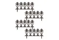 Produktbild: HTI-Living Beetbegrenzung Zierzaun Ornament 4-teilig Nessa, 4 Zaunelemente, Beeteinfassung Beetbegrenzung