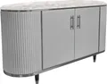 Produktbild: KAWOLA Sideboard MARIA Marmorplatte Kunstleder grau