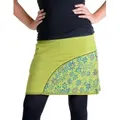 Produktbild: Vishes Minirock Bedruckter und bestickter Rock mit Blumen Cacheur, Ethno, Hippie, Goa, Boho Style grün 42