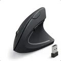 Produktbild: Anker 2.4G Wireless Vertikale Ergonomische Optische Maus Vertical Ergonomic Optical Maus Kabellos für Windows und Mac OS, USB, 800/1200/1600 DPI, 5 Tasten