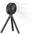 Produktbild: PEARL Ventilatoren: 360°-Akku-Handventilator mit flexiblem Stativ, 3 Geschwindigkeiten (Schreibtischventilator, Stativ-Ventilator, Laptop Ständer)