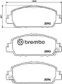 Produktbild: Brembo P28077 Bremsbelagsatz für Scheibenbremse Bremsbelagsatz für Honda