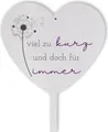 Produktbild: Dolorino Grabstecker Edelstahl Herz mit Spruch | 