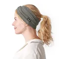 Produktbild: Damen Herren Stirnband Haarband Hair Band - Kreuz Breites Haarband Headband Kopf Schweißband Dünn Boho Sport Anthrazit