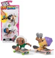 Produktbild: Tech Deck Sk8 Crew, 2er-Set: 2 Fingerboards jeweils mit Cooler Skater-Figur, Figuren abnehmbar und kompatibel mit Anderen Fingerboards, ab 5 Jahren (Sortiert, Zufallsauswahl)