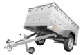 Produktbild: UNITRAILER Garden Trailer 200 Kipp – Anhänger 200 x 106 cm, mit zusätzlichen Bordwänden, Flachplane und Stützrad – Plane Anhänger 750 kg, Ladefläche aus Siebdruckbodenplatte, Kippmechanismus
