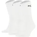 Produktbild: PUMA Unisex Sportsocken, 3 Paar - Tennissocken, Crew Sport Socken, einfarbig Weiß 35-38