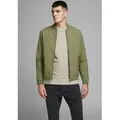Produktbild: Jack & Jones Blouson JJERUSH mit Stehkragen und Reißverschlusstaschen unifarben, modisch, regular fit, Polyester grün S (48)