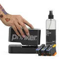Produktbild: Temporärer Tattoo-Drucker Prinker S Black & Color, individuelle Tattoos in Sekunden, wasserfest und mit Seife abwaschbar, kompatibel mit Android und iOS, schwarze und farbige Kosmetiktinte inklusive.