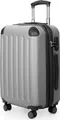 Produktbild: HAUPTSTADTKOFFER - Spree - Handgepäck mit Erweiterung, Koffer auf Rollen, Trolley Flugzeug Hartschalenkoffer Hand Luggage TSA, 55 cm, Cabin Bag max 42 Liter,Silber