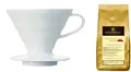 Produktbild: Kombi-Angebot >> Hario v60 02 Kaffeefilter Gr. 02 weiß ♥ 250g Kaffee Java inkl