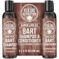 Produktbild: Viking Revolution - Bartshampoo & Conditioner Set - Erweicht, Glättet & Stärkt den Bartwuchs - Bartshampoo Für Männer - Sandelholzduft - Geschenke Für Männer - 2 x 150 ml