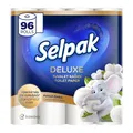 Produktbild: Selpak Deluxe Toilettenpapier 3-lagig, 4160 Blatt Klopapier Mit Baumwollfasern, Extra Weich und Stark, Toilet Paper, Wc Papier, 96 Rollen (3 x 32 Rollen)