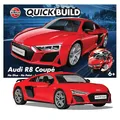 Produktbild: QUICKBUILD Audi R8 Coupe Modellbausatz, Rot/Ausflug, Einfarbig (Getaway Solids)