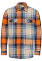 Produktbild: camel active Herren Kariertes Hemd aus Reiner Baumwolle Blau-Orange, Menswear-M
