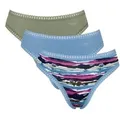 Produktbild: Sloggi 3P GO Crush High Leg Briefs Blau/Grün Baumwolle Small Damen