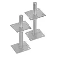 Produktbild: Systafex 2x Pfostenträger 100x250mm Stützenfuß Bodenfuß Betonfuss Höhenverstellbar