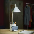 Produktbild: Northpoint LED QI Schreibtischlampe Weiß mit wireless Charging und USB-Anschluss 3 Lichtmodi dimmbar mit integriertem Stifthalter