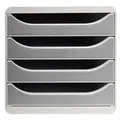 Produktbild: Exacompta 310041D 1x BIG-BOX Schubladenbox, 4 offene Laden, Serie Office - Lichtgrau