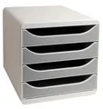 Produktbild: EXACOMPTA Schubladenbox BIG-BOX, 4 Schübe, lichtgrau/steingrau