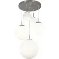 Produktbild: Hängeleuchte Hängelampe Pendelleuchte Pendellampe 5 Opal Glas Kugeln Leuchte Globo balla 1581-5