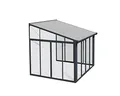 Produktbild: Canopia by Palram Wintergarten Bausatz Sanremo 10x10 Sonnenschutz Veranda Kaltwintergarten 300x314cm Grau Polycarbonatplatten und Aluminium