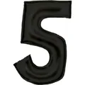 Produktbild: Amscan Maxi Folienballon Zahl 5 schwarz satin (1 x) (46997150)