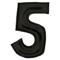 Produktbild: Amscan Große Zahl 5 Silk Lustre schwarz Folienballon N34 verpackt 86 cm