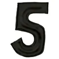 Produktbild: Folienballon Nummer 5 satin schwarz 86cm