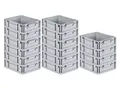 Produktbild: PROREGAL SuperSparSet 16x Eurobox NextGen Economy | Griffe geschlossen |HxBxT 12x30x40cm | 11 Liter | Eurobehälter, Transportbox, Transportbehälter, Stapelbehälter